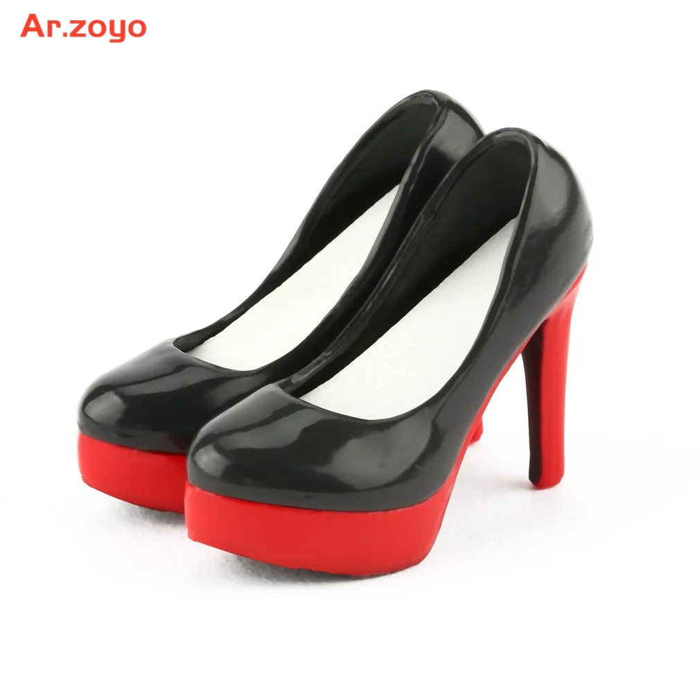 1/6 여성용 패션 소녀 하이힐 신발, 시뮬레이션 스틸레토 코트 신발 모델, 12 인치 Picen Tbleague 바디 인형 장난감