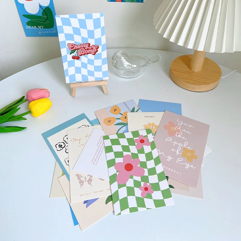 다채로운 꽃 튤립 엽서, 귀여운 장식 카드, 사진 소품, DIY 배경 홈 데코, 학생 연하장, 인스타 스타일, 30 장