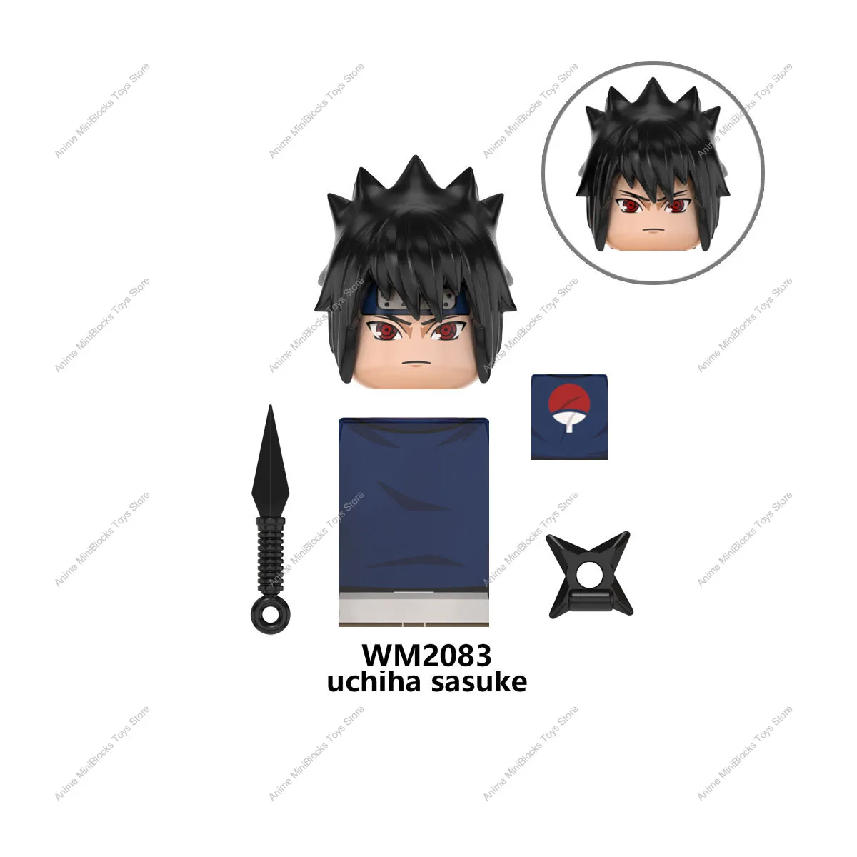 나루토 빌딩 블록 사스케 카카시 애니메이션 만화 미니 액션 피규어, 어린이 벽돌 장난감, WM6105, WM6106, WM6107, WM6108, KDL811