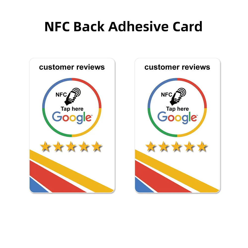 Google Review NFC 카드 NT/AG215 백 스티커, PVC 소재 표준 504 바이트 13.56Mhz Nfc215 카드, 5 개 title=Google Review NFC 카드 NT/AG215 백 스티커, PVC 소재 표준 504 바이트 13.56Mhz Nfc215 카드, 5 개 