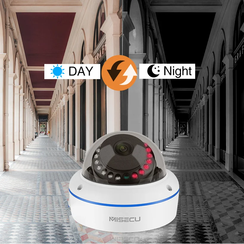Misecu 홈 보안 감시 카메라, 파손 방지 돔, HD 5MP, 4MP, H.265, POE IP 카메라, 1 개, 2 개, 3/4 개