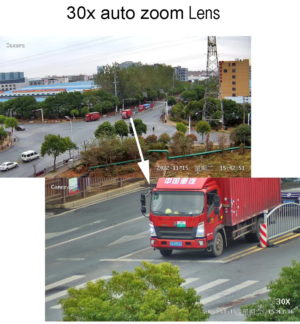 Onvif 호환 야외 POE IP PTZ 카메라, 스피드 돔 카메라, 30 배 줌, PTZ IP 카메라 IR, IMX415, hikvision 호환, 4k, 8MP, 5MP, 2MP