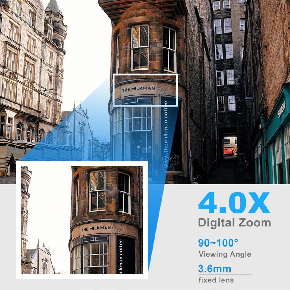 야외 HD 와이파이 카메라, 2MP 감시 보안 카메라, 4.0X 줌, 2.4G 홈 외부 무선 모니터, 트랙 알람, 방수, 5G