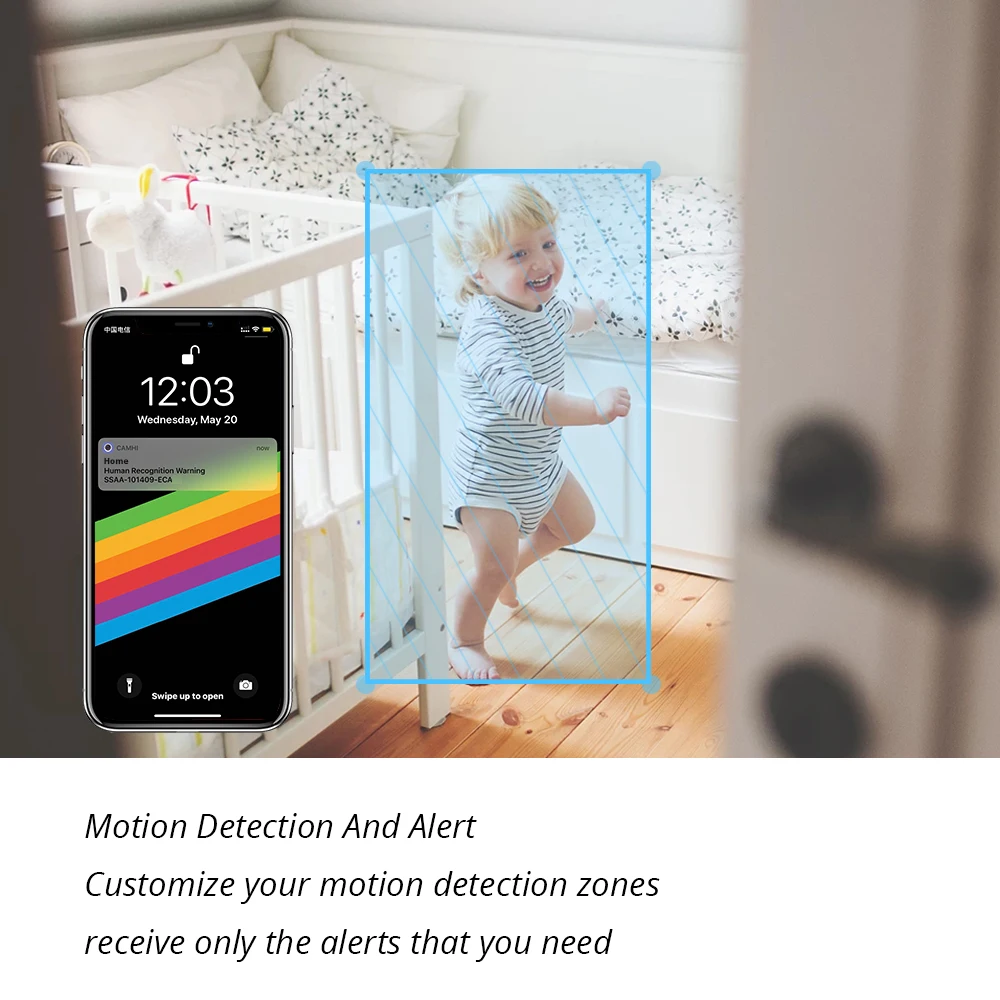 실내 가정용 양방향 오디오 보안 보호 감시 카메라, Wi-Fi IP 카메라, 2MP, 1080P, 2.8mm, CamHipro CamHi Camara, 4MP