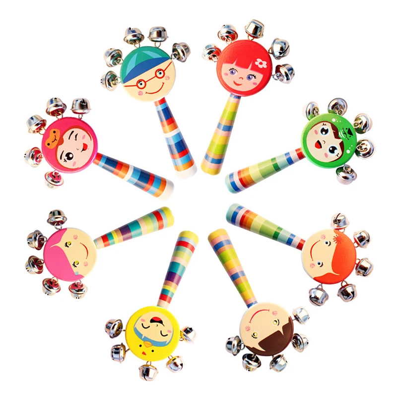 아기 나무 장난감 몬테소리 나무 딸랑이 모래 망치 악기 게임 어린이를위한 뮤지컬 완구 아기 완구 0 12 개월