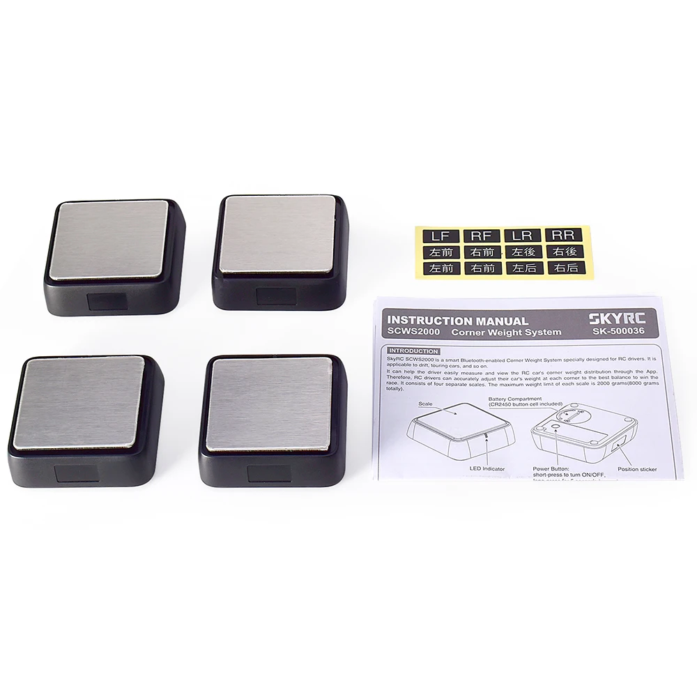 SKYRC 코너 웨이트 시스템 무선 블루투스 RC카 밸런싱 스케일 키트 SK-500036 1/8 1/10 1/12 RC카 트럭 버기용