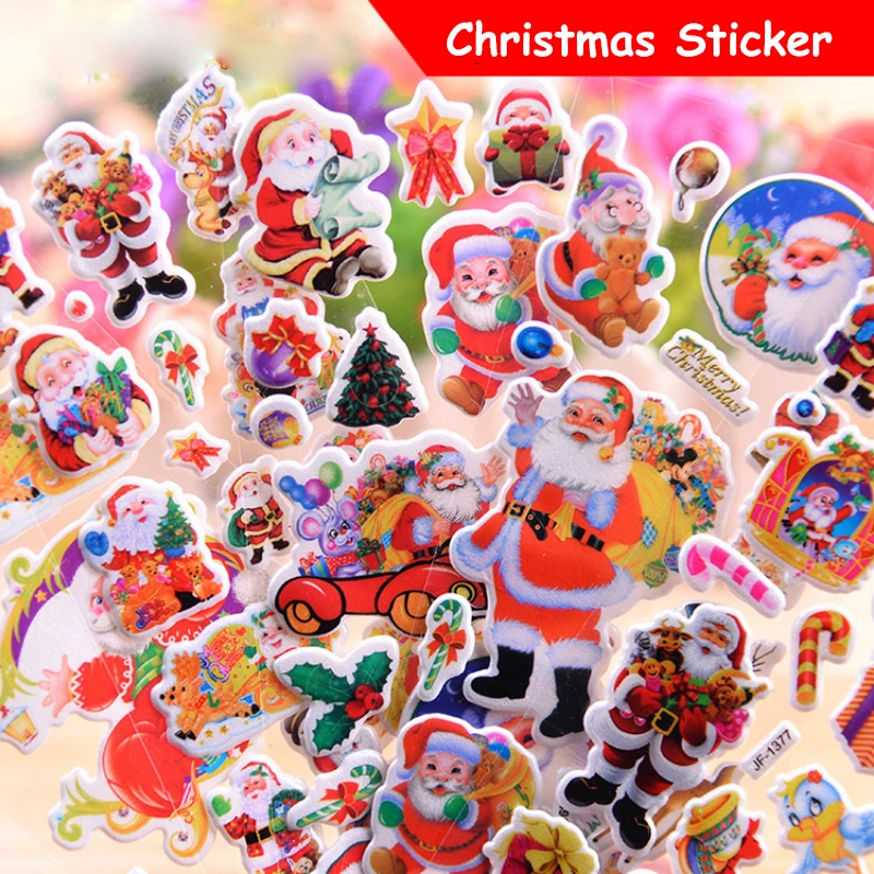 공주 만화 모양 3D 푹신한 대량 스티커 6 장, DIY 스크랩북 재미있는 아이 클래식 장난감 어린이 선물