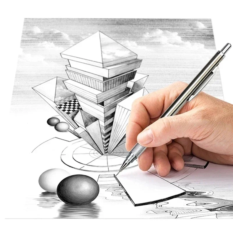 2.0mm 샤프 연필 세트 2B 자동 학생 연필 컬러/블랙 리드 리필 아트 스케치 학용품 카와이 문구