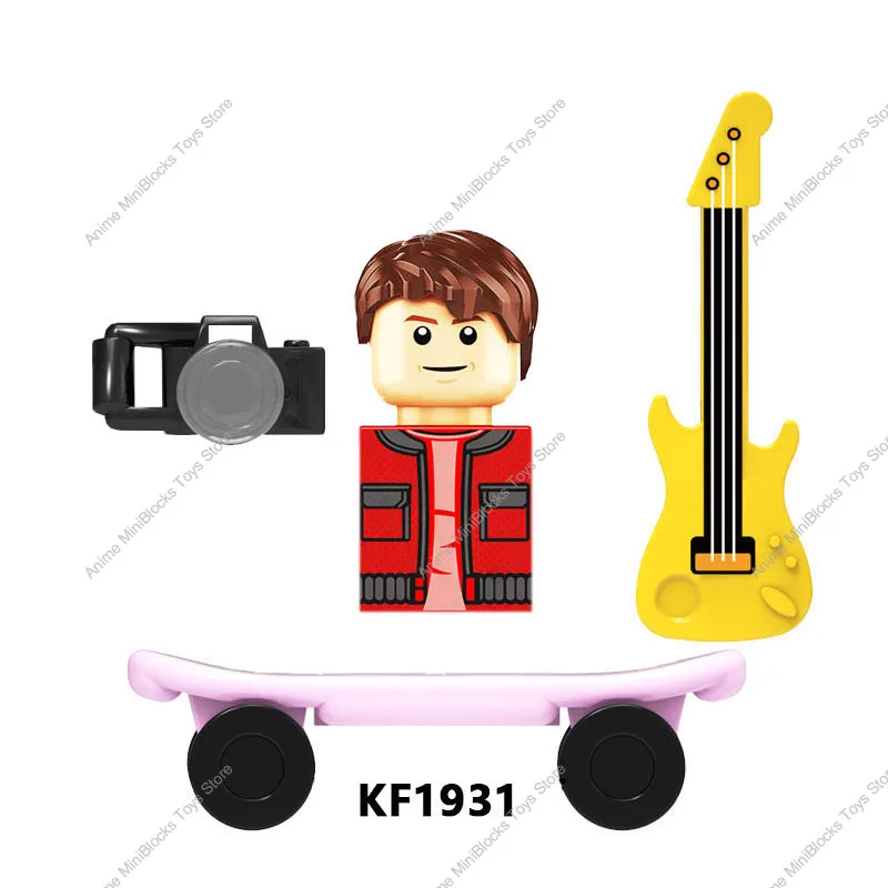 KF1931 KF1932 영화 Back To The Future Marty McFly Doc Brown Marty Dr. Emmett 만화 미니 피규어 액션 장난감, 어린이 브릭