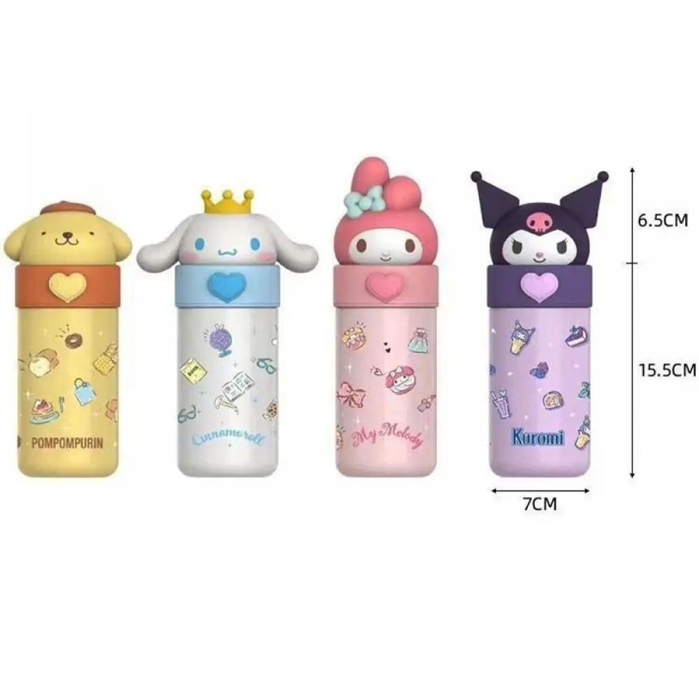 산리오 물컵, 카와이 마이 멜로디 쿠로미 시나모롤, 애니메이션 피규어 보온병 컵, 자동차 스틸 핸드 컵, 휴대용 빠른 배송, 350ml
