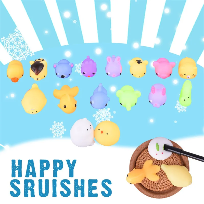 50-5PCS Mochi Squishies Kawaii Anima Squishy Toys For Kids Antistress Ball Squeeze Party Favors 스트레스 릴리프 완구 생일