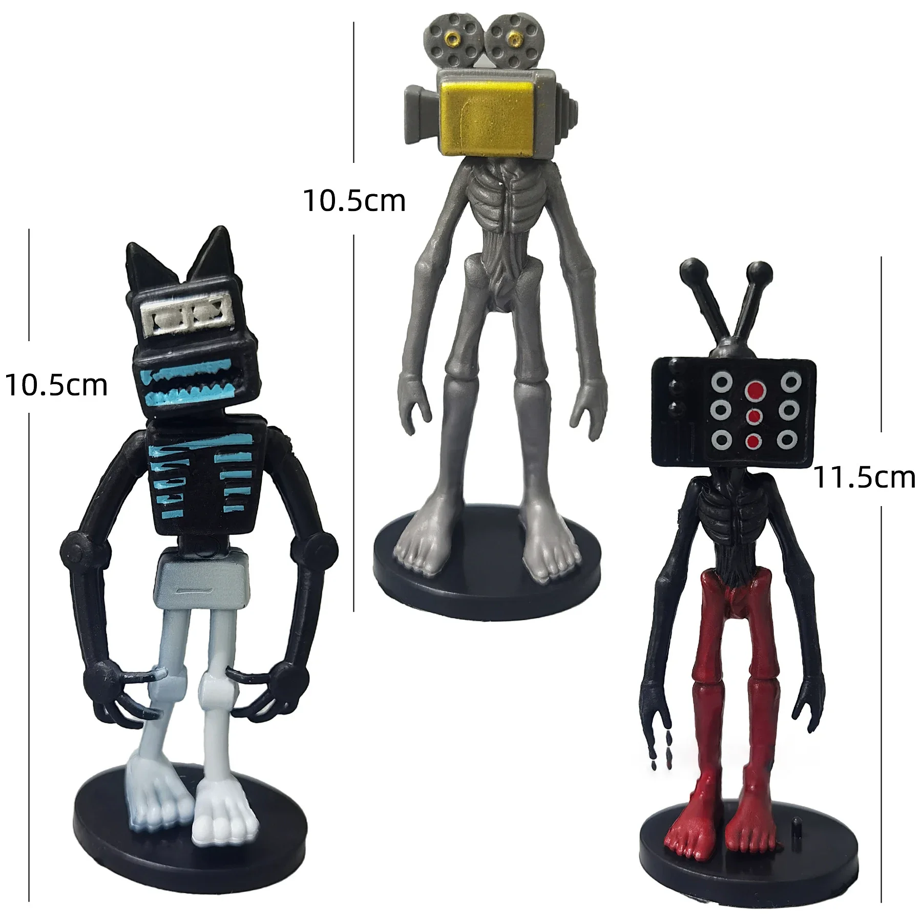 Skibidi 화장실 액션 피규어 세트, 게임 인형 피규어 장난감 모니터, 남자 케이크 장식, 어린이 생일 선물, 크리스마스, 6 개, 8 개, 9 개