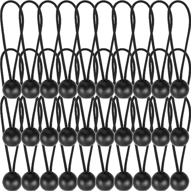 다기능 고정 로프 볼 플라스틱 공, 야외 텐트 보관, 탄성 로프 버클 고무 밴드, 캠핑 생존, 10 개, 20 개