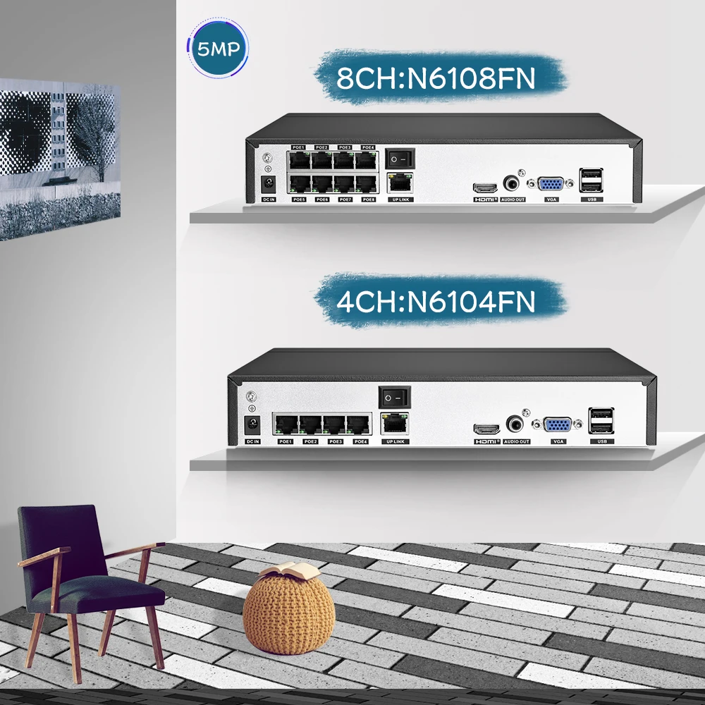 MISECU-보안 비디오 레코더, 4K, 8 채널, POE, NVR, 8mp, IP 카메라, 얼굴 인식, 감시 CCTV 시스템, POE, IP 카메라용