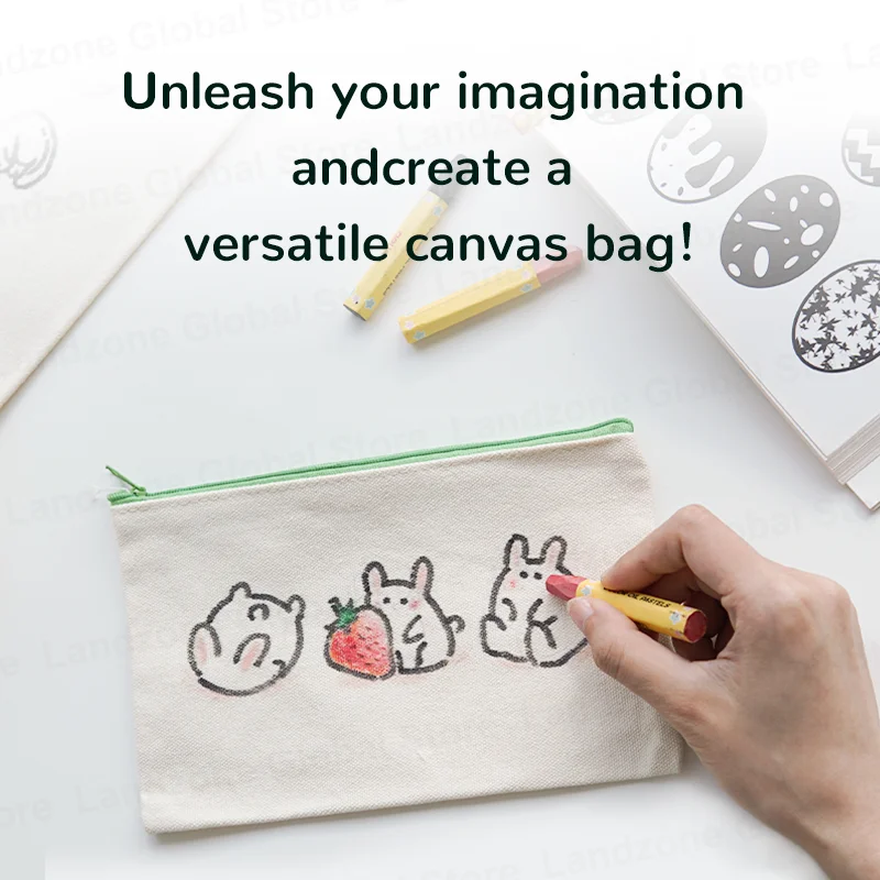 캔버스 지퍼 가방, 다기능 빈 DIY 공예 파우치, 연필 화장품 보석 가방 케이스, 가정 학교 여행용 파우치, 10 개