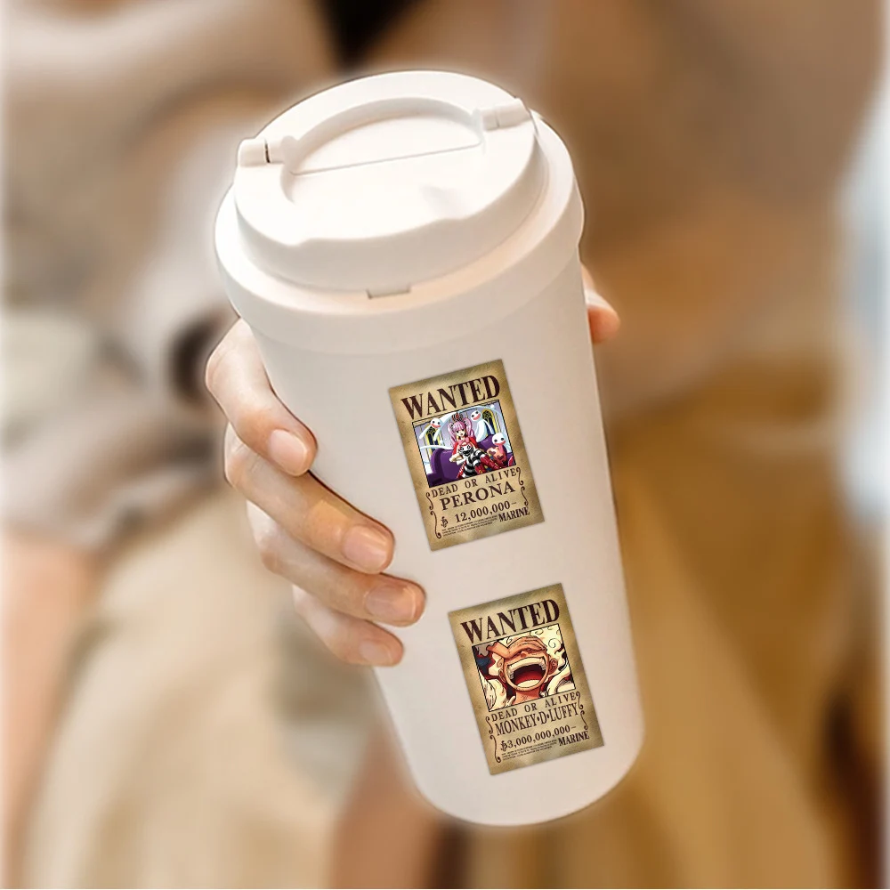 애니메이션 만화 원피스 포스터 스티커, 노트북 스케이트보드 노트북 가방, 방수 스티커, 데칼 아이 장난감, 10 개, 30 개, 50 개