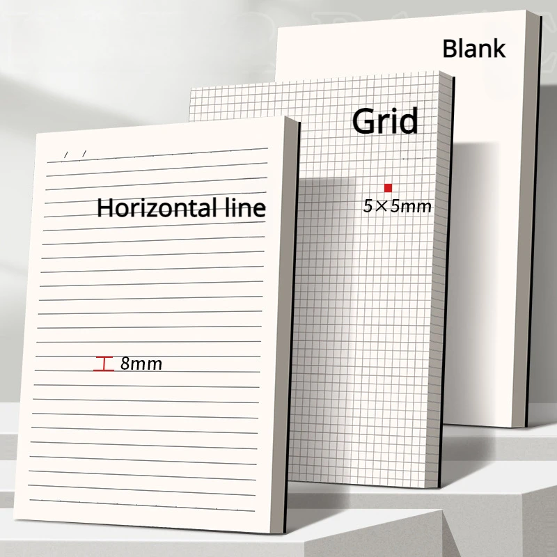 128 시트 두꺼운 블랙 카드 스트레이트 백 수평 노트북, 소가죽 메모장, 학생 사각형 빈 플래너, 귀여운 일정