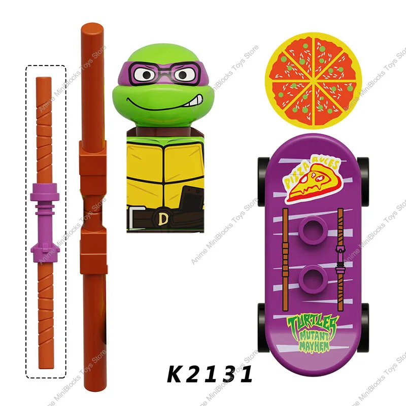 TMNT 게임 인형 브릭, 레오 래프 인형, 만화 미니 피규어, 액션 빌딩 블록, 장난감 브릭, 어린이 KDL817, KF6196