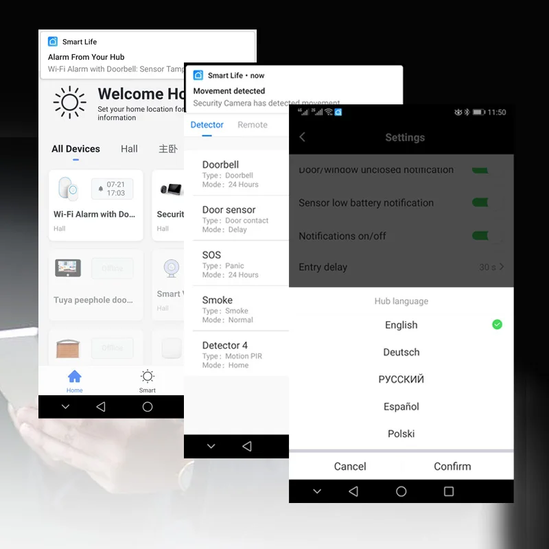 Topvico-와이파이 패닉 버튼, 노인용 알람 SOS 팔찌 시계, 가을 알림, 수석 비상 전화, 무선 간병인 호출기, 투야