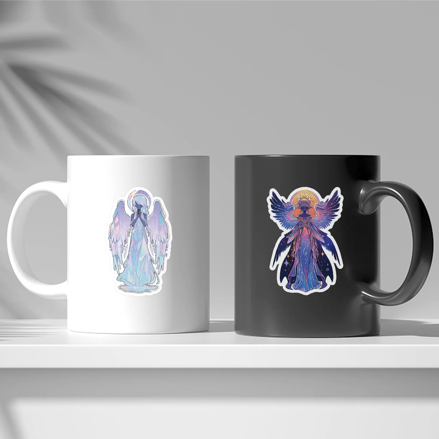 천사 인어 홀로그램 만화 스티커, DIY 휴대폰 노트북 수하물 스케이트보드 그래피티 데칼, 재미있는 어린이 선물, 10 개, 30 개, 50 개