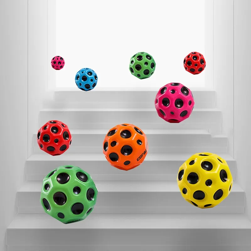 유용한 홀 볼 소프트 안티 그래비티 고무 바운스 볼, 66mm, 매우 높은 바운싱 볼, 야외 게임 스포츠 장난감, 스트레스 방지 볼