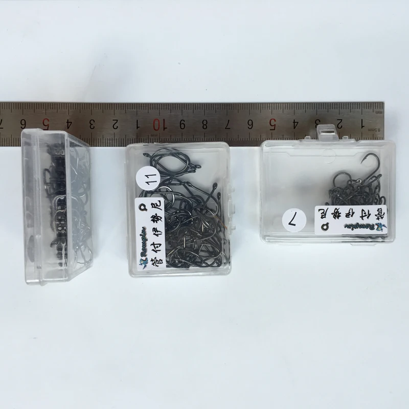 낚시 후크 세트 탄소강 단일 원형 바다 낚시 후크, 플라이 낚시 지그 가시 잉어 후크, 낚시 액세서리, 상자당 50 개