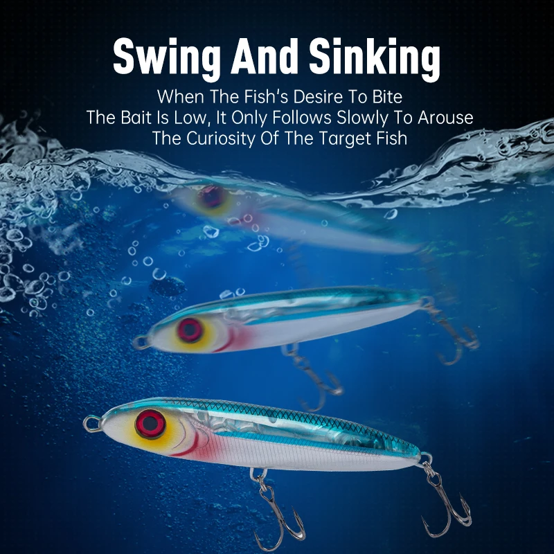 LEYDUN Ministre 잭 스틱베이트 싱킹 펜슬 낚시 미끼, 좋은 수영 하드 미끼, 농어 워블러, 105mm, 23g, 120mm, 35g