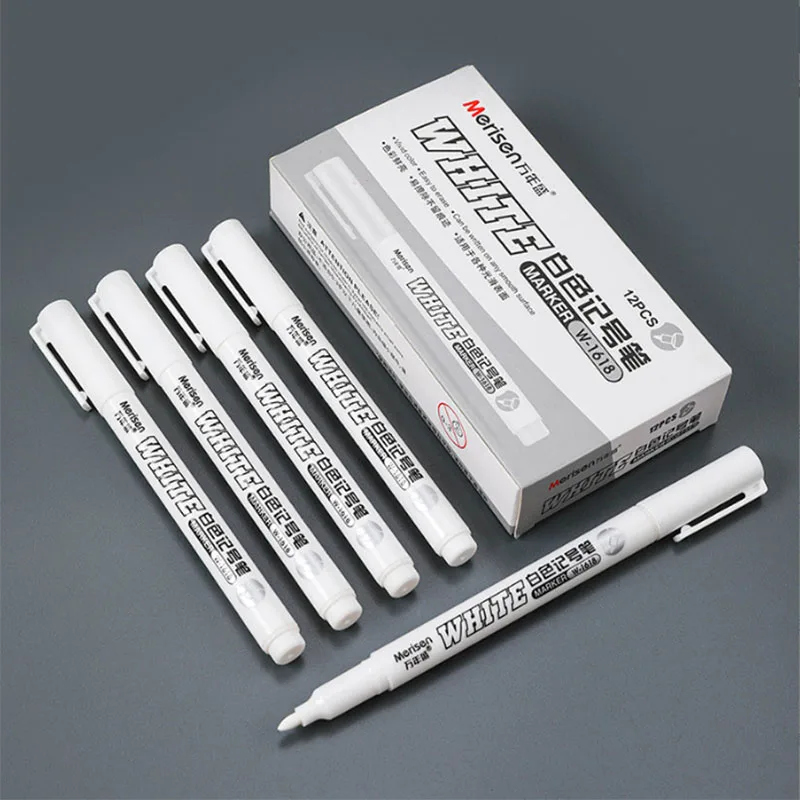 방수 금속 마커 영구 흰색 페인트 펜, 워싱 아트 페인팅 그래피티 펜, 원단 나무 가죽 마커, 1 개, 2 개, 3 개, 1mm, 신제품