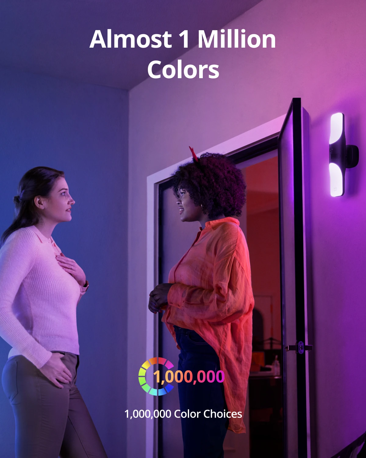 Eufy 보안 유선 벽 라이트 캠 보안 카메라, 야외 2K 카메라, 1200 루멘 모션 활성화 라이트 컬러 야간 투시경, S100