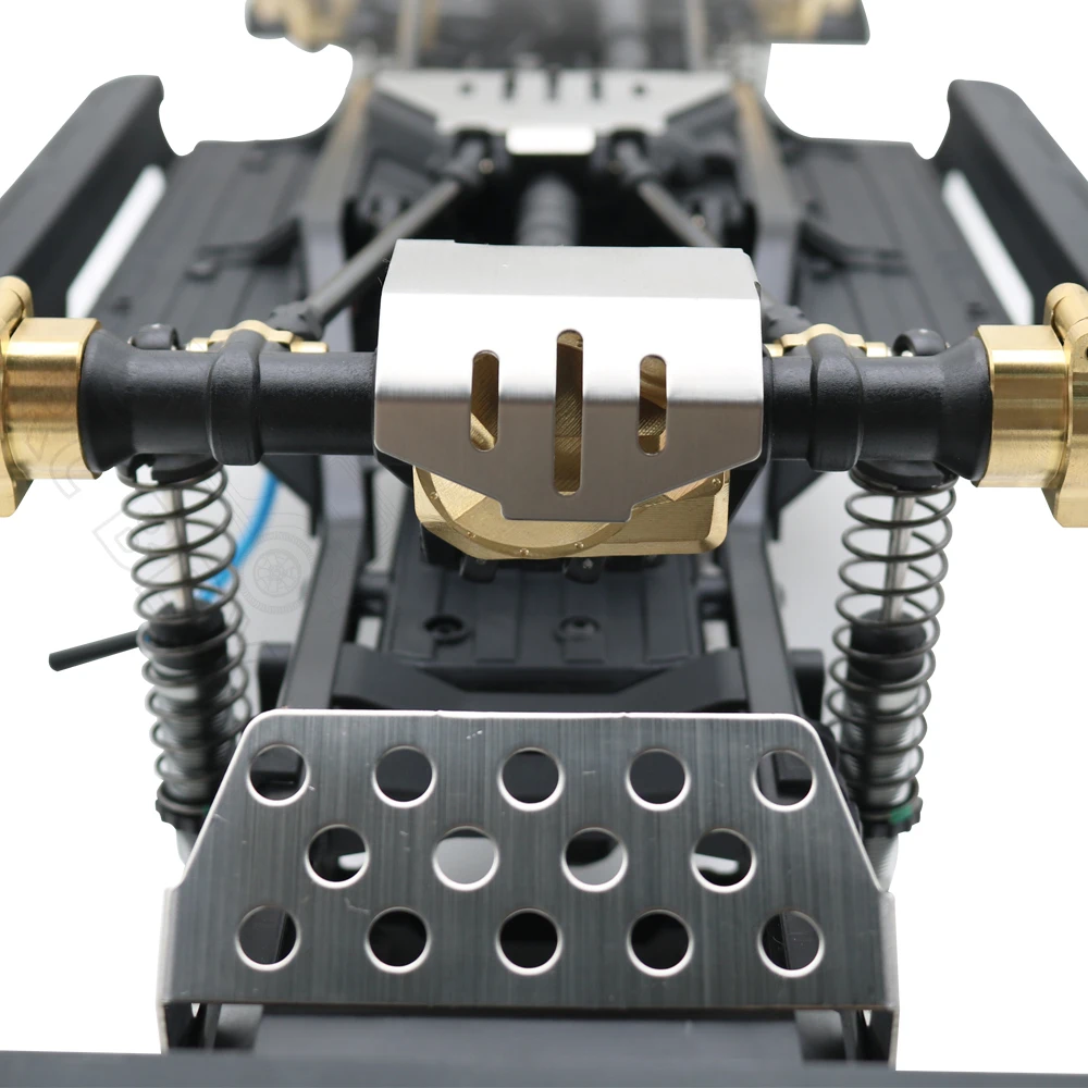 무료 배송 TRX4 스테인레스 스틸 섀시 갑옷 액슬 프로텍터 스키드 플레이트 1/10 RC 크롤러 TRX-4