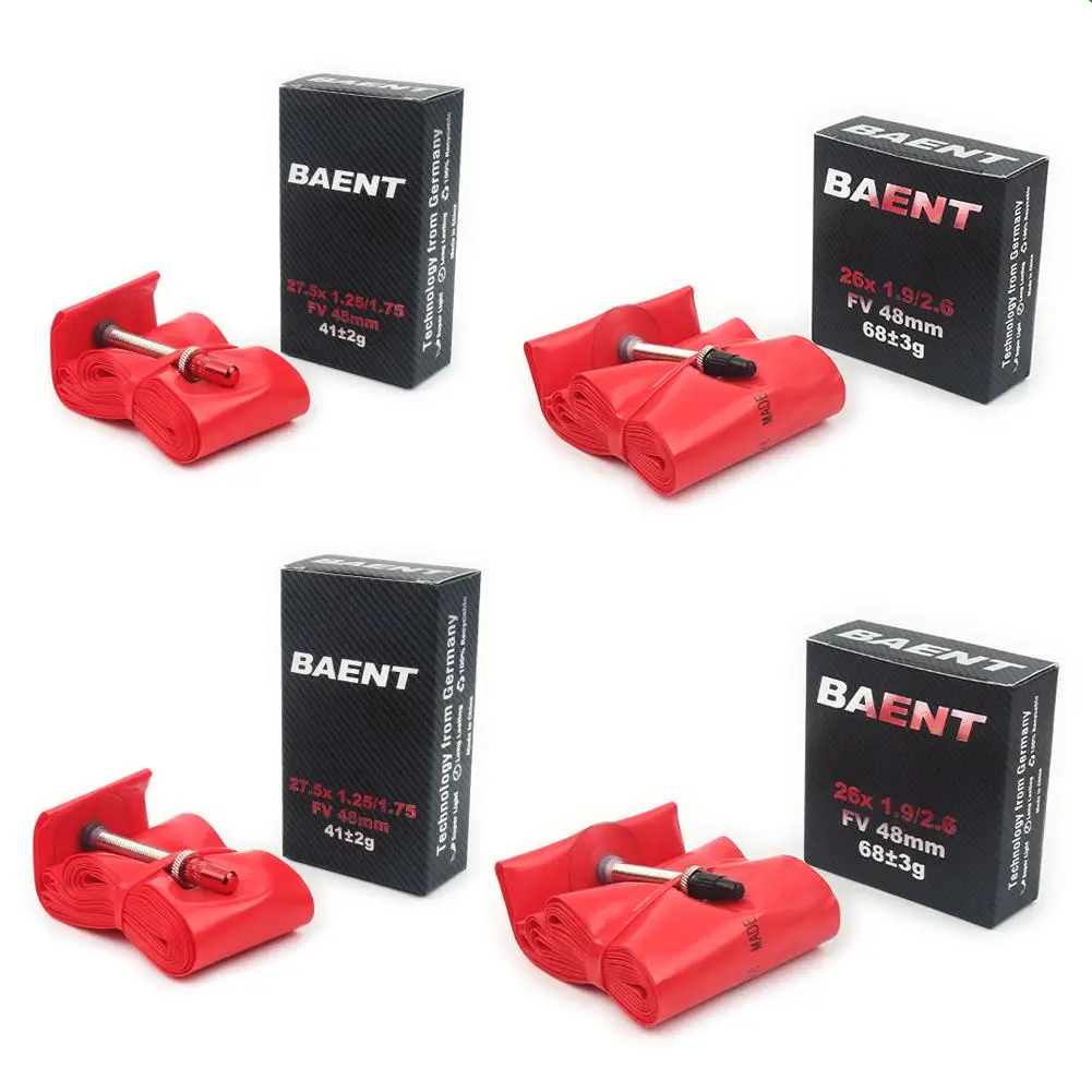 Baent TPU 초경량 자전거 내부 튜브, 산악 자전거 타이어 27.5, 프렌치 밸브, 1.26-1.75 1.9-2.7 자전거 부품, 26 인치, 48mm, 29 인치