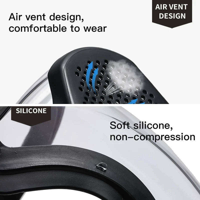 투명 풀 페이스 쉴드 보호 안전 안경, 김서림 방지 방풍 마스크, 오일 스플래시 주방 도구