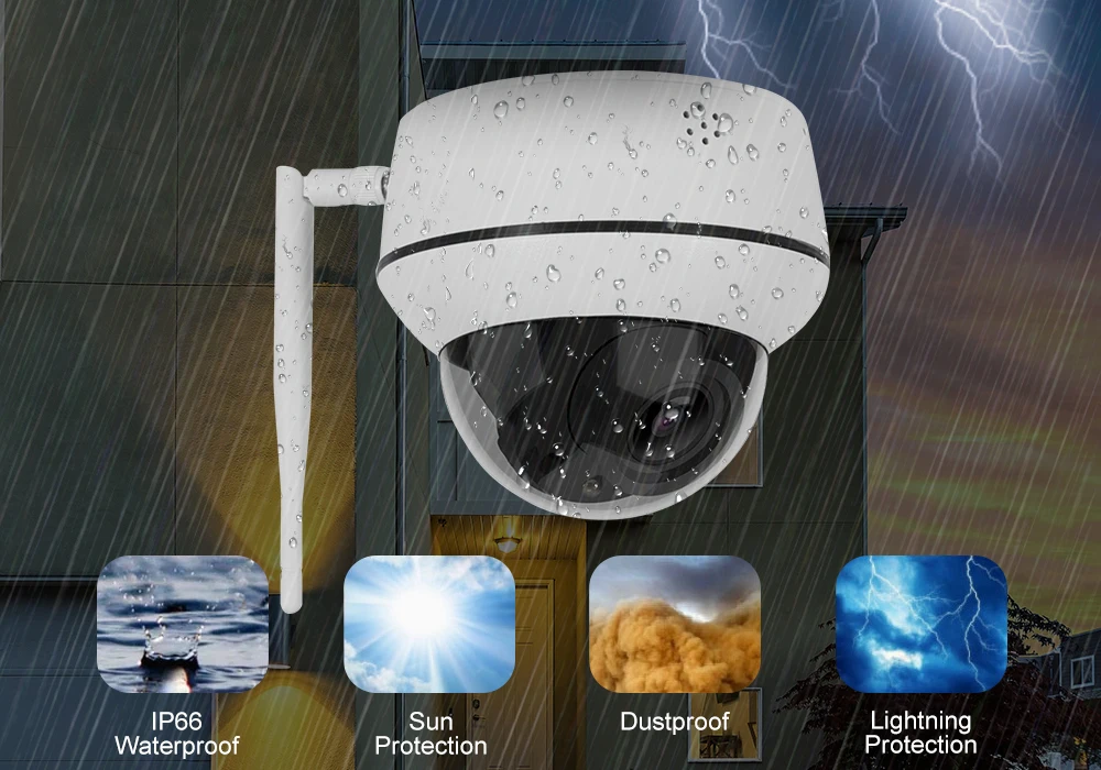 Anpviz-야외 5mp PTZ 와이파이 IP 카메라, 5 배 줌 무선 보안 CCTV 카메라, 양방향 오디오 마이크 스피커, IR 30m IP66 CamHi H.265