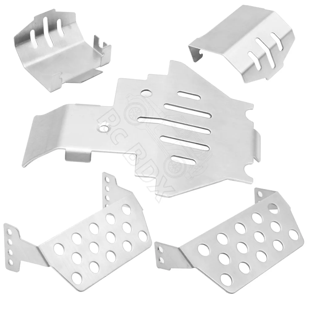 무료 배송 TRX4 스테인레스 스틸 섀시 갑옷 액슬 프로텍터 스키드 플레이트 1/10 RC 크롤러 TRX-4