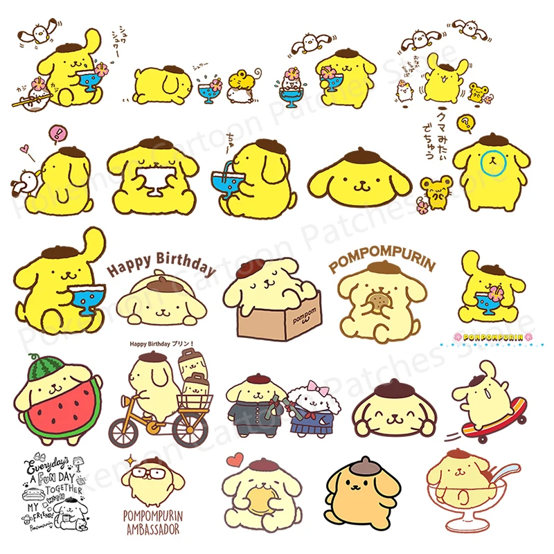 산리오 마이 멜로디 쿠로미 시나모롤 헬로 키티 애니메이션 다림질 패치, 핫 트랜스퍼 의류 패치, DIY 티셔츠, 어린이 선물