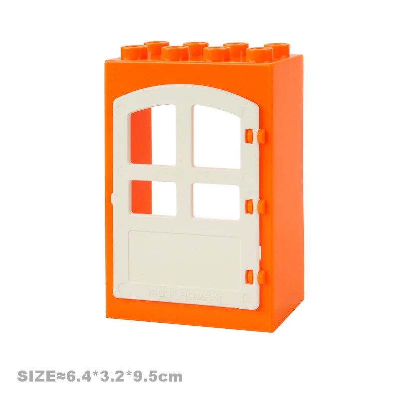큰 입자 빌딩 블록, 집 부품 액세서리, 창문 벽 지붕 건설, 이중 벽돌 조립, 어린이용 교육 완구