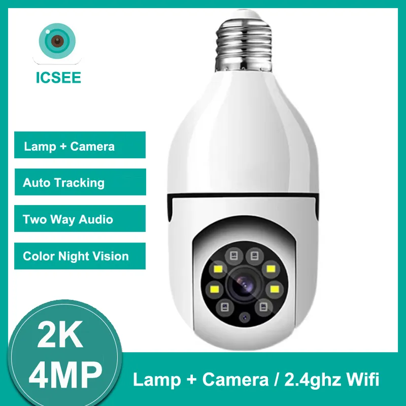 ICSEE-E27 전구 와이파이 4MP IP 카메라, PTZ, 컬러풀한 나이트 비전, 양방향 오디오, 베이비 모니터, 자동 추적, 홈 보안 CCTV 카메라 title=ICSEE-E27 전구 와이파이 4MP IP 카메라, PTZ, 컬러풀한 나이트 비전, 양방향 오디오, 베이비 모니터, 자동 추적, 홈 보안 CCTV 카메라 