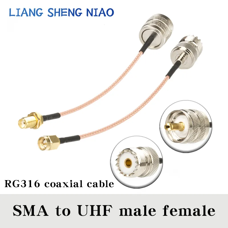 RG316 동축 케이블, UHF PL259 SO239-SMA 수 암 우측 앵글 커넥터, UHF-SMA 크림프 케이블, 저손실 RF, 빠른 배송 title=RG316 동축 케이블, UHF PL259 SO239-SMA 수 암 우측 앵글 커넥터, UHF-SMA 크림프 케이블, 저손실 RF, 빠른 배송 