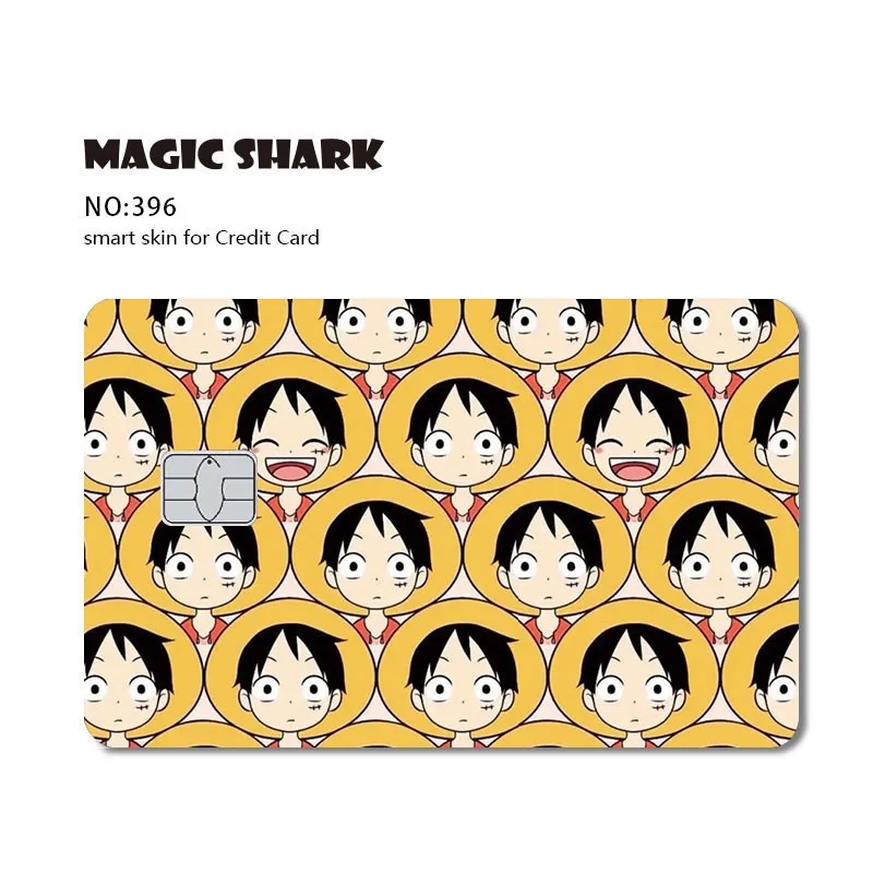 패션 식물 나비 안개 만화 애니메이션 블루 아이 드래곤 스티커 필름 스킨 케이스, 소형 칩 신용 카드용, 1 개