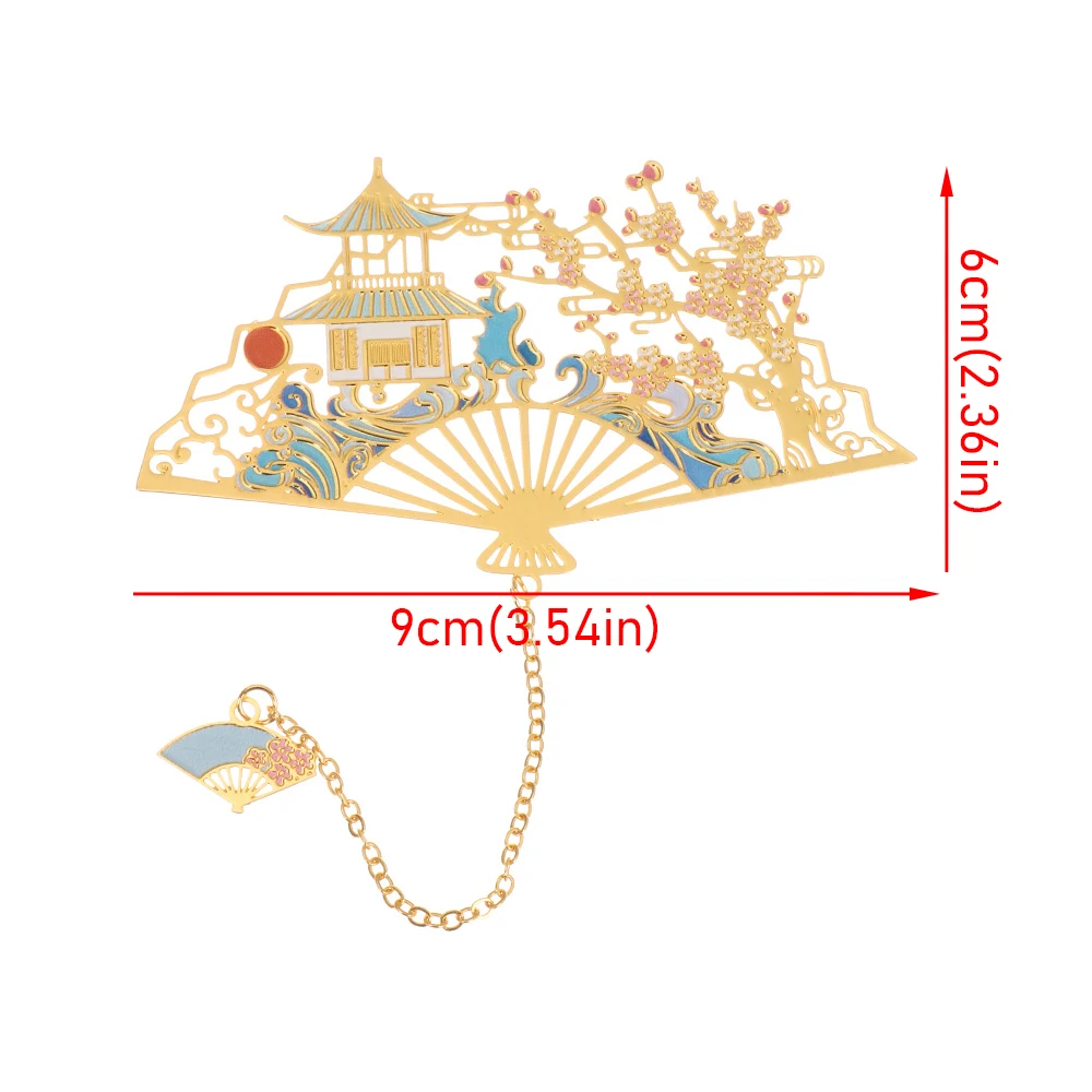 중국 스타일 황동 책갈피 태슬 펜던트, 레트로 북 클립, 금속 페이지 매김 마크, 학생 문구 선물, 학교 사무용품