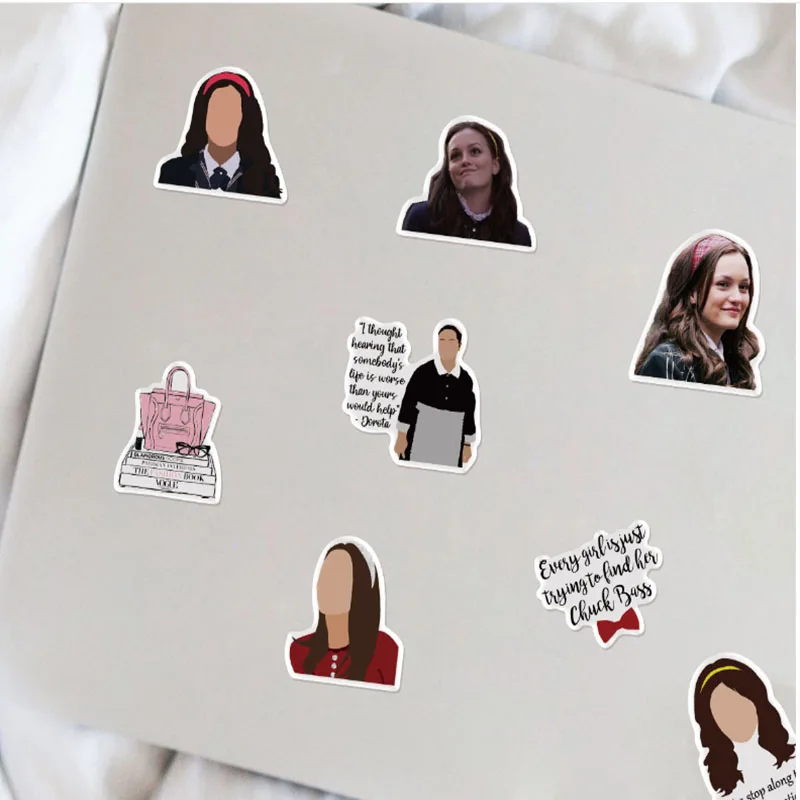 뷰티 드라마 가십 걸 그래피티 방수 스케이트보드 여행 가방, 전화 노트북 수하물 스티커, DIY 어린이, 10 개, 30 개, 50 개