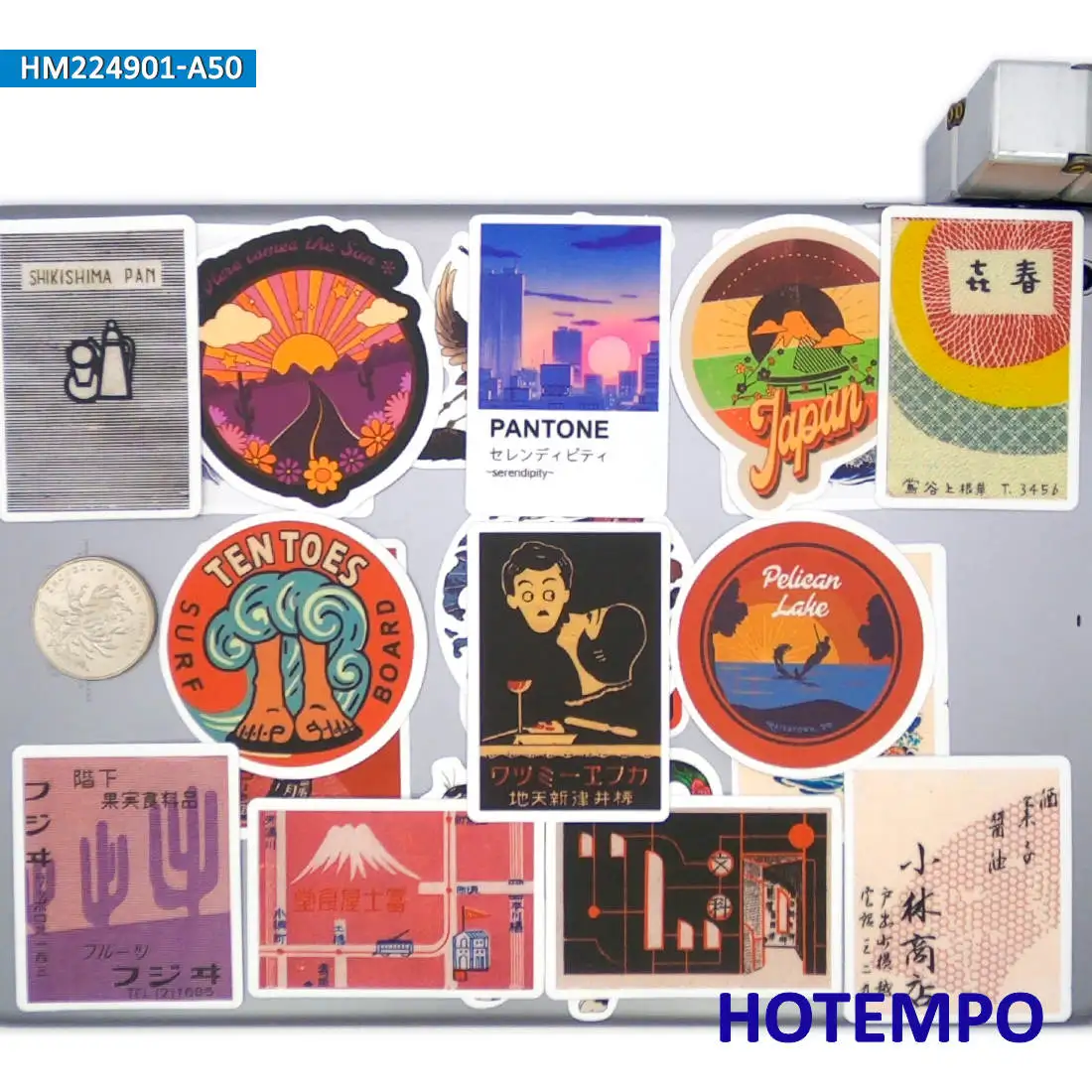 20/30/50 개, 오래된 광고 포스터 스티커, 일본식, 복고풍 여행, 재미있는 데칼, DIY 스크랩북, 수하물, 자전거 자동차, 노트북, 오토바이 기타에 적합, 전화 스티커
