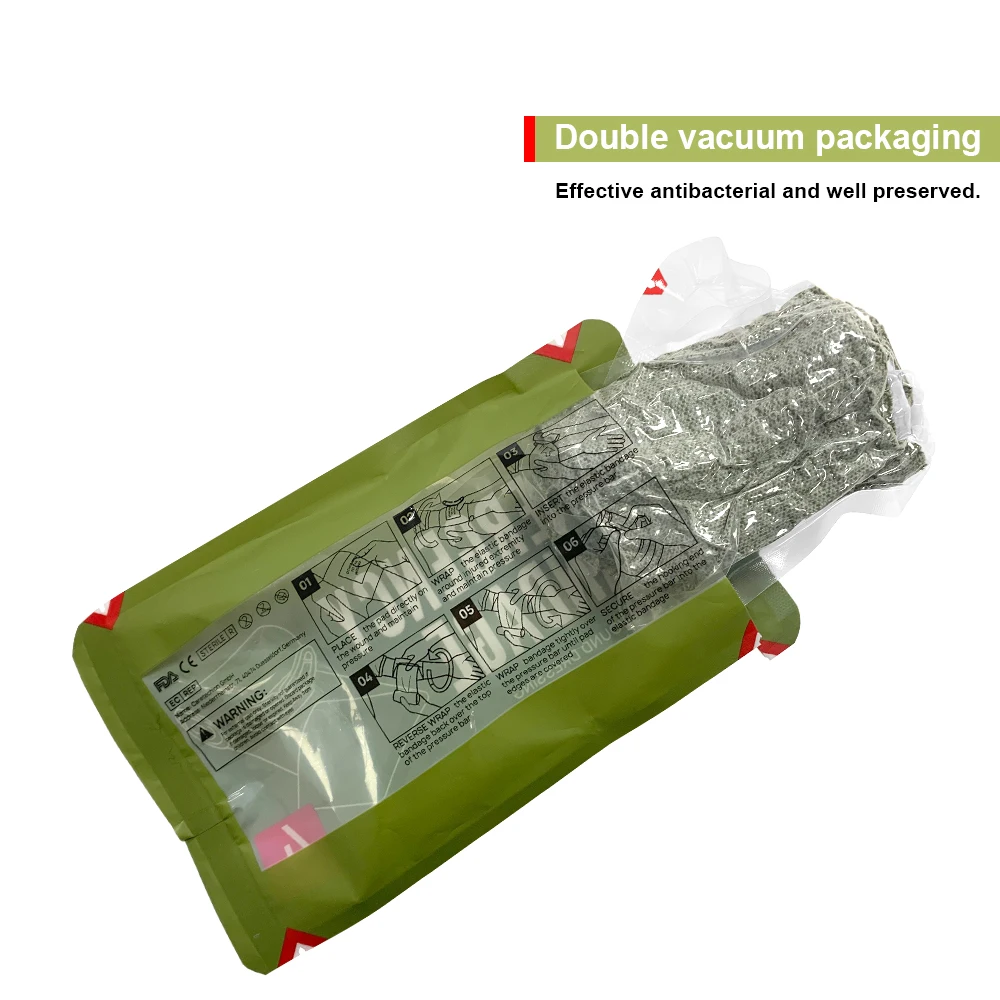 4/6in 이스라엘 붕대 상처 드레싱 긴급 이스라엘 붕대 전투 압축 전술 응급 처치 IFAK 외상 군사 의료