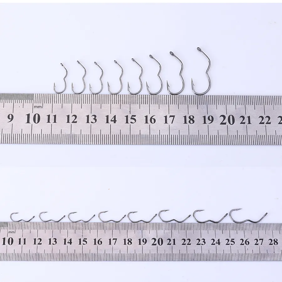 FTK 고탄소강 낚시 후크, 눈 자동 플립, 날카로운 가시 낚시 후크, 잉어 낚시 액세서리, 12 개/팩, 신제품