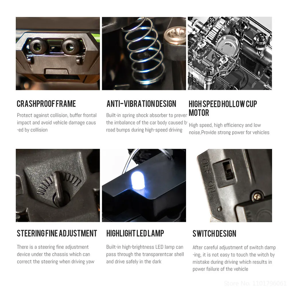 리모컨 오프로드 트럭 RC 크롤러 장난감, 고속 2.4GHz 드리프트, RC 레이싱 카 버기 장난감, 어린이 생일 선물