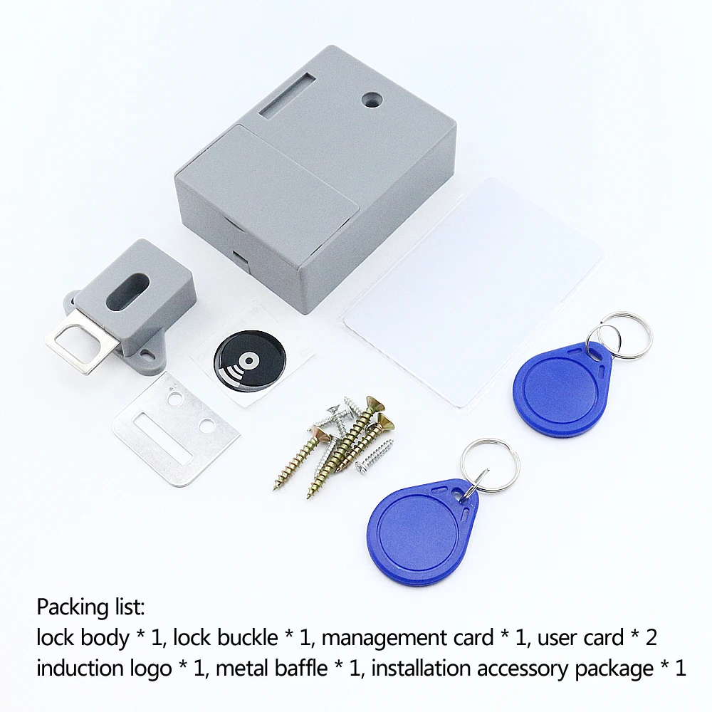 스마트 전자 잠금 모바일 NFC 유도 문짝 잠금, IC 카드 보이지 않는 서랍 잠금 캐비닛, 문짝 잠금 케이블 프리