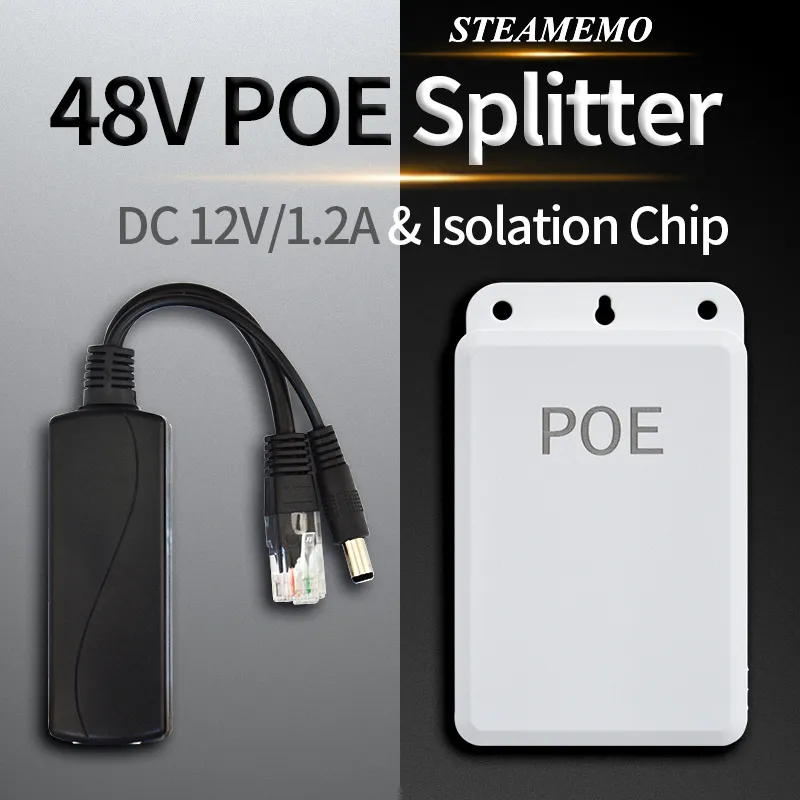 STEAMEMO 액티브 POE 스플리터, IP 카메라, 무선 AP, CCTV용, 방수 48V, POE 10/100M 입력-DC 출력 12V title=STEAMEMO 액티브 POE 스플리터, IP 카메라, 무선 AP, CCTV용, 방수 48V, POE 10/100M 입력-DC 출력 12V 