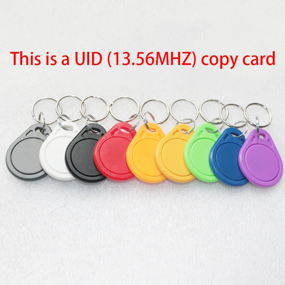 UID 100 MHz IC 복제 카드 변경 스마트 Keyfobs 키 태그 카드 복사기 복사 IC 키 Keyfobs 토큰 태그 13.56 개/몫