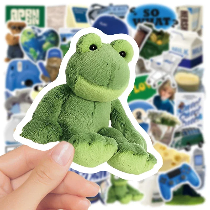 신선한 소 치즈 PVC 그래피티 스티커, 스티커 미적 색상 장식 스크랩북, DIY 어린이 전화 문구 공급, 10 개, 30 개, 50 개