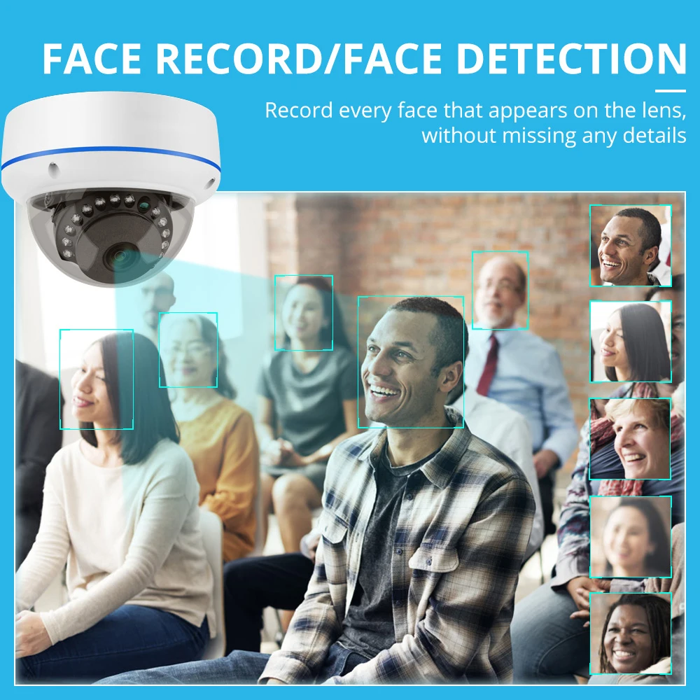 MISECU 슈퍼 HD 감시 IP POE 카메라 마이크 돔 실내 비디오 보안 홈 카메라, 금속 이메일 푸시 P2P, 5MP, 4MP, H.265